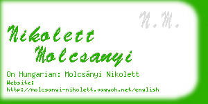 nikolett molcsanyi business card
